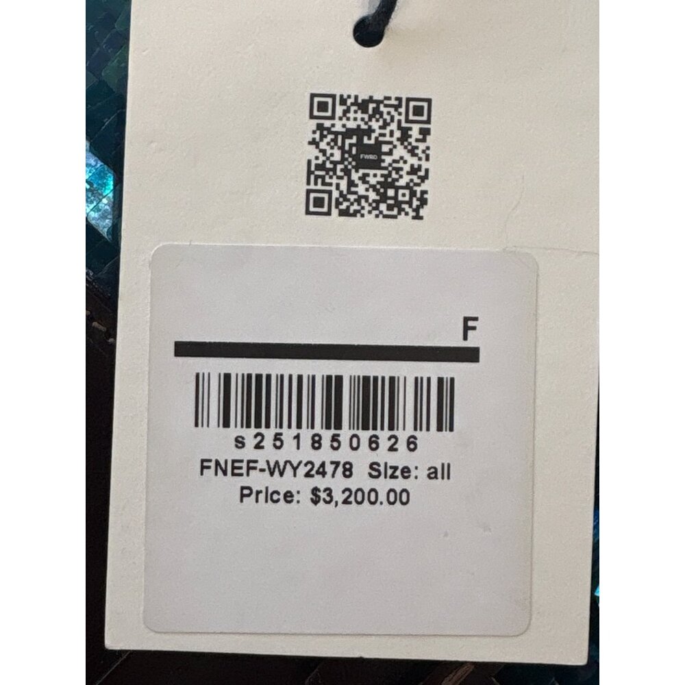 Vintage Fendi FWRD Renew Sequin Baguette Shoulder Bag in Blue Womens Handbag - Picture 14 of 16